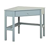 Target Marketing Systems Ellen Modern 1 Drawer Corner Desk, 42' W, Antique Blue