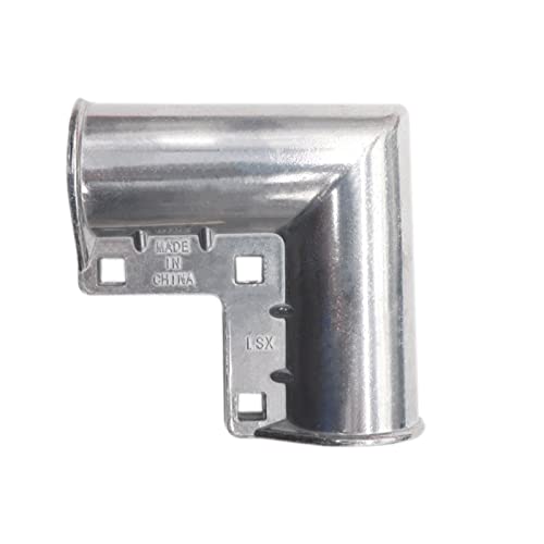 4 Packs Chain Link Fence Gate Corners, Aluminum Gate Corner Suit 1 3/8" X 1 3/8" Outdoor Diameter Pipe, Pressed Gate Elbow With 90 Degree Angle Design #TOP2