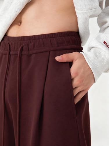 Image of Mens Baggy Sweatpants Wide Leg Casual Elastic Waist Drawstring Athletic Loose Jogger Fall Sweat Pants with Pockets