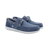 Serge Blanco Chaussures Bateau Socoa Bleu Jean en Nubuck   Chaussures Homme décontracté