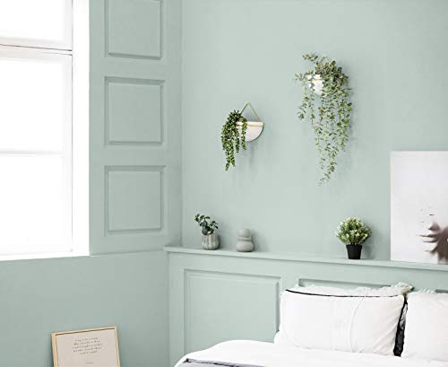 Mkono Ceramic Hanging Planter Geometric Wall Decor, Set Of 2 Modern Wall Planter With Metal Plant Hanger Wall Mounted Plant Pot For Succulent Air Plant Herb Faux Plant Indoor Home Garden Decor, Gold #TOP1