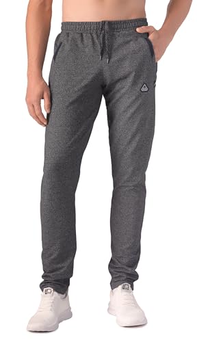 SCR Mens Sweatpants - Men Sweat Pants for Short Men – 32Wx30L Joggers with Zipper Pockets and Drawstring Elastic Waist (Heather Grey) 536