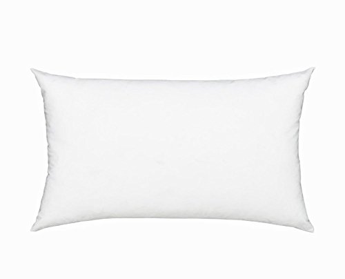 Fennco Styles Premium Polyester Fiber White Pillow Insert - Made in USA | Square, Round, and Rectangular (11”x15” Rectangle)