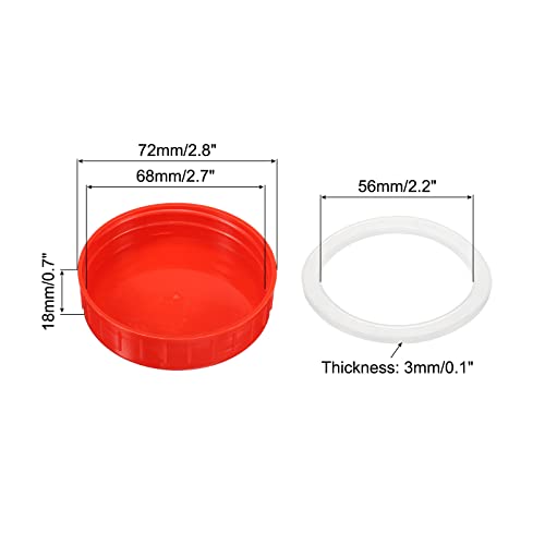 PATIKIL 70mm / 2-3/4" Regular Mouth Plastic Mason Jar Lids - Image 3