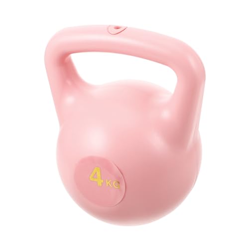 GANAZONO Pesa Rusa Rellenable de Agua para Yoga y Pilates Pesa Kettlebell Portátil para Entrenamiento Femenino Casa Equipo Fitness Multifuncional con Mango Antideslizante Rosa