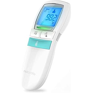 Motorola • CARE 3-in-1 Non-Contact Digital Baby Thermometer Forehead • Baby Food and Baby Body Care Temperature • Body Temperature Thermometer • MBP66N • White
