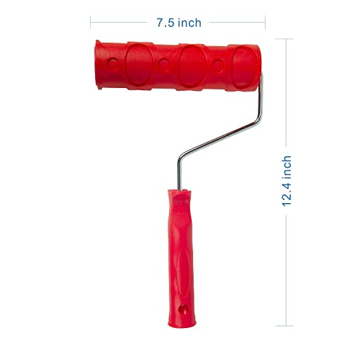 Nichiyo 7'' Texture Roller DIY Decorative Art Pattern Paint Roller Rubber Roller for Walls, Furnitures and Floors Decoration(EG082T) - Thumbnail 7