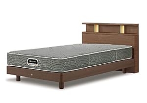 シモンズ(Simmons) 正規品 ベッド シングル Beautyrest Selection シェルフII ステーションタイプ フレームミディアム色/マットレスAmazon限定カラー 6.5インチポケットコイル AB20553