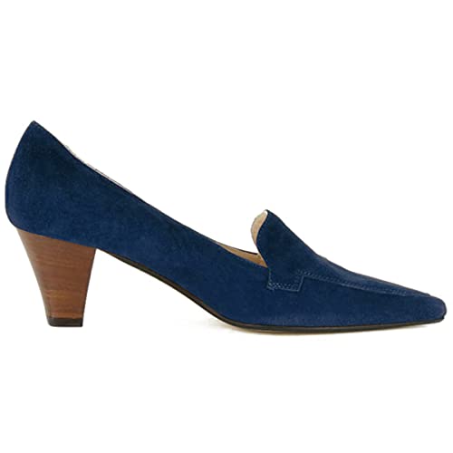 Image of LEHOOR Women Vintage Chunky Block Heel Pumps Shoes Square Pointed Toe Slip On Formal Office Work Business Loafers Shoes Suede Snakeskin Cone Heel Oxford Shoe Ladies Professional Chic Fall 4-11 M US
