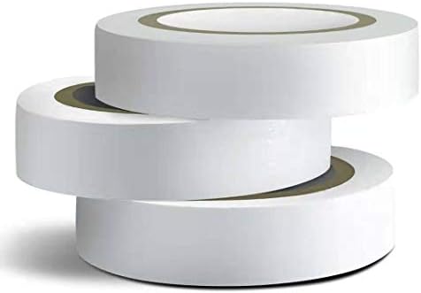 Wapodeai 3PCS White Electrical Tape, Premium White Waterproof Tape, Flame Retardant Indoor Outdoor High Temperature Resistance Electric Tape, 0.62 in X 49 ft