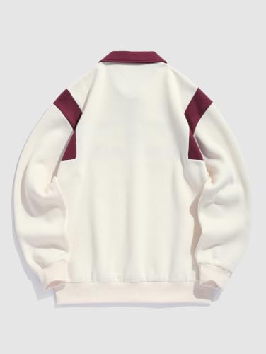 Rosegalette Rugby Shirts for Men Long Sleeve Polo Fleece Lined Sweatshirts - image 9