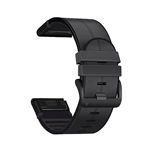 Bracelet sport 26mm en cuir silicone pour Garmin Fenix 6X Pro