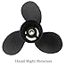 MARKGOO Propeller 9 1/4 X 10 Pitch RH 13 Spline Tooth for OMC Johnson Evinrude Outboard 8 9.9 10 15 HP Boat Motor Engine Parts 3 Blade Aluminum Prop 9.25X10 with Hardware Nut Kit 778772 0778772