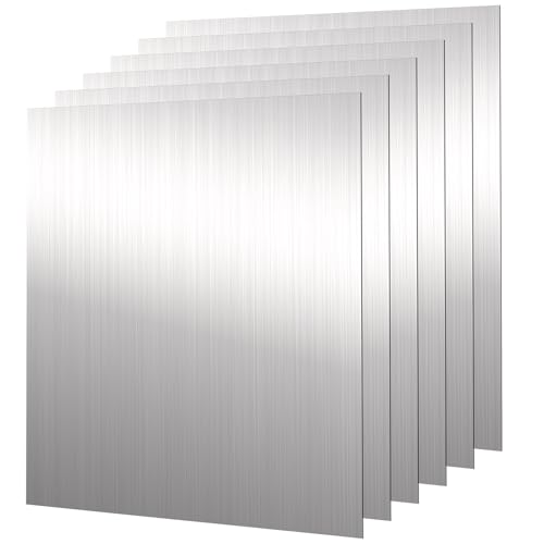 6PCS Stainless Steel Shim Stock Kit 6" X 6", Precision Metal Shims for Leveling and Spacing, 0.001", 0.0015", 0.002", 0.003", 0.004", 0.008" Thickness Shim Stock Assortment