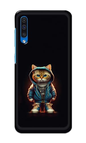 Image of PRINTFIDAA Printed Hard Back Cover Case for Samsung Galaxy A50 | A50s | Samsung Galaxy A30s Back Cover (Hipster Cat) -112