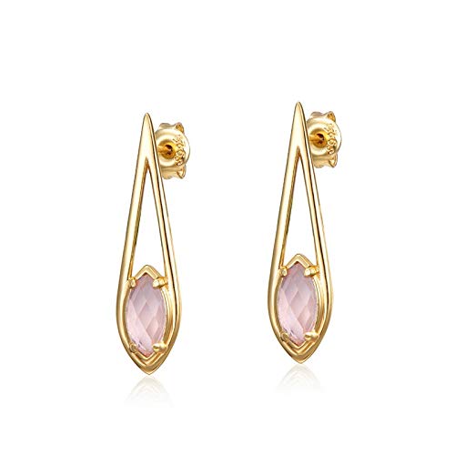 Boucles d'oreilles longues en pierre d'hibiscus cadeau femme