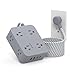 Surge Protector Power Strip - HANYCONY 8 Outlets 4 USB (2 USB C) Charging Ports, Multi Plug Outlet Extender, 5Ft Braided Extension Cord, Flat Plug Wall Mount Desk Charging Station for Home Office ETL