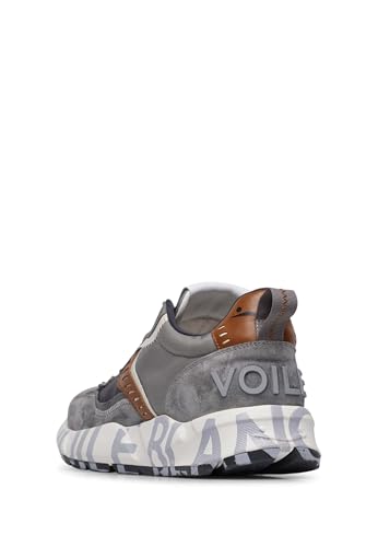 Voile Blanche Para Hombre. 2017465 Zapatillas De Piel Club 01 Gris (44), Plano, Cordones, Casual - 5