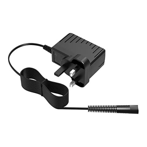 UK 12V Shaver Charger Power Cord Fit for Braun Shaver Series 3 5 7 9 1 Electric Razor Trimmer Replacement Adapter for 790cc 720 760cc 740s 720s-4 9290cc 9090cc 9093 9095cc 5190cc 3040s 390cc Cover