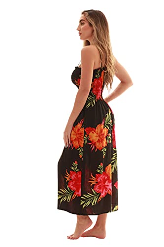 Image of Just Love Floral Print Tube Sundress Swimwear Cover Up Summer Dress for Women
