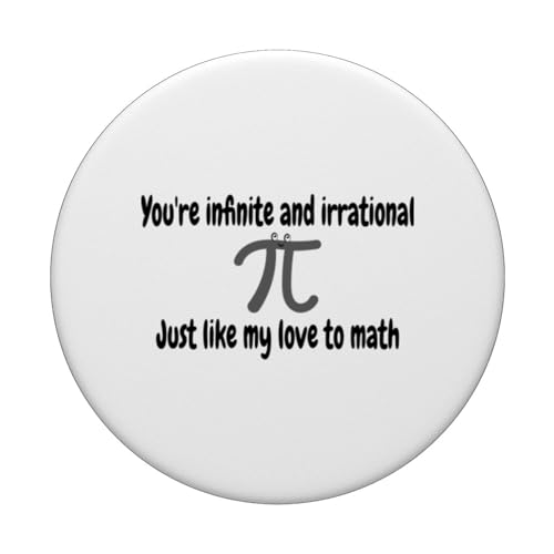 Math Teacher Pi Day Outfit Infinite Irrational Math Class PopSockets Swappable PopGrip, Black - Image 3