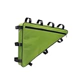 Yiju Bike Frame Bag, Under Tube Bag, Strap on Tool Bag for Mountain Road Bike Trip, Bike Accessories Cycling Pack Bike Storage Bag, Green