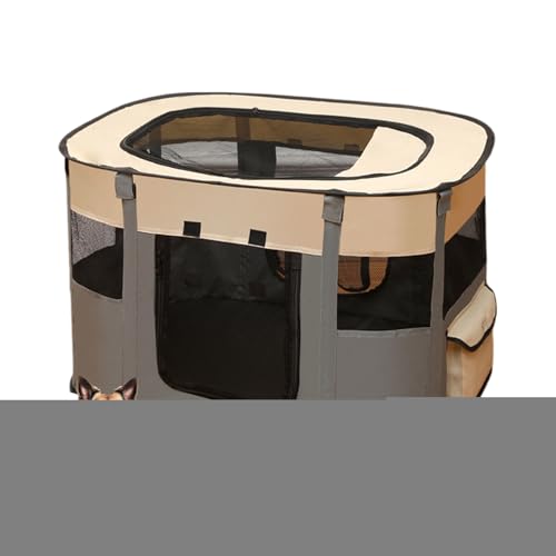 犬用サークル - 折りたたみ 子猫 プレイペン | 持ち運び便利 ペットテント キャットケージ 屋外 屋内 旅行 キャンプ バックヤード ホーム テラス アパート用