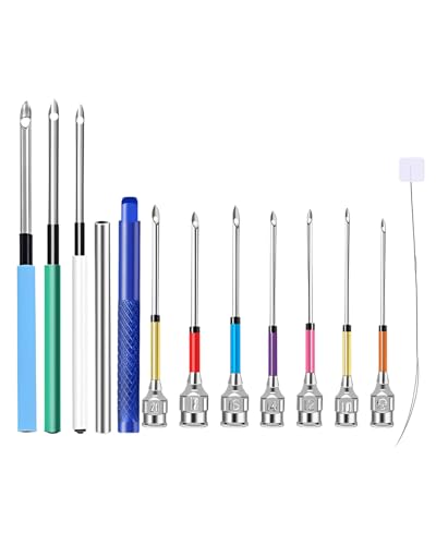 WINXMIN 13 piezas Punch Needle Kit, Aguja Magica Para Bordar, Bolígrafo Para Bordar, Bordado con 7 Agujas, Herramienta de Tejido de Costura para Coser y Bordar