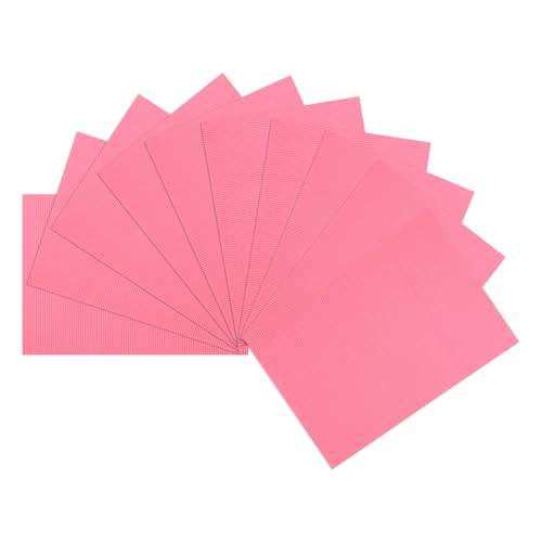 Image of uxcell 10pcs Corrugated Cardboard Paper Sheets,Peach Color,14 inch x 10inch,for Craft and DIY Projects