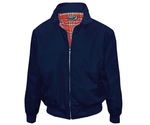 Knightsbridge Harrington Jacke Herrenjacke Retrostyle Scooterjacke Bomberjacke (Navy/M)