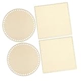 Artibetter 4 Piezas Base de Madera Redonda y Cuadrada para Fondo de Cesta de Crochet, Herramienta Cómoda para DIY Manualidades y Decoración de Bolsos
