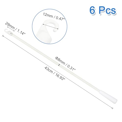Baguette de rechange pour stores cassés solution lot de 6 tiges avec crochet - 3