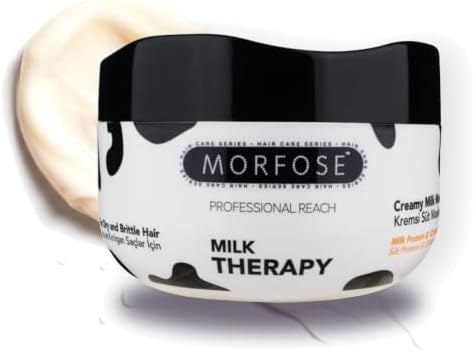 Morfose Professional Milk Therapy Hair Mask and Deep Conditioner for Dry Damaged Hair, Salon Deep Conditioning Treatment for Frizzy Hair, 16.9 Fl Oz