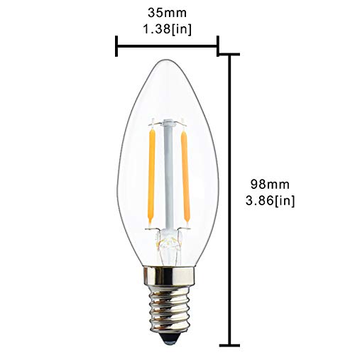 C35 E14 filamento a intensità regolabile, Vetro