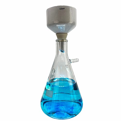 TN Lab Buchner Funnel Kit Filter Flask Set 120mm Funnel and a 3000ml 3L Vacuum Flask