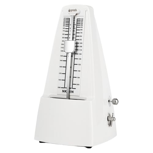 メトロノーム セイコー 振り子 大音量 電子 二胡/ピアノ/ギター/バイオリン用 初心者 楽器演奏用 (ホワイト)