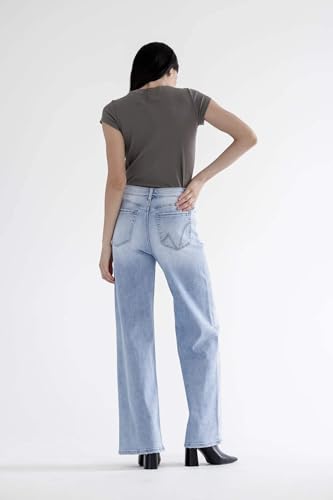 SALT TREE Mica Denim - Super High Rise Straight Leg Loose Fit Jeans - MDP-T32882