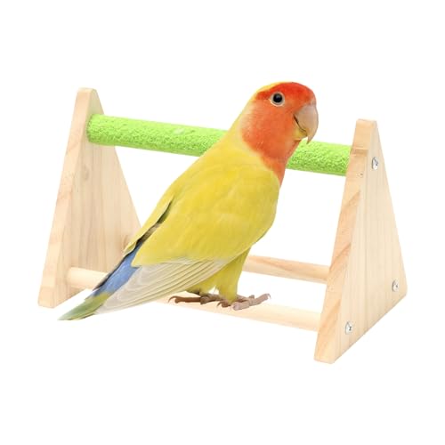 Especing para Loro - Pole De Pájaros | Soporte De Caza De Pájaros, Polo De Pájaros, Centro De Actividades De Madera - Triángulo De Juego De Perchas