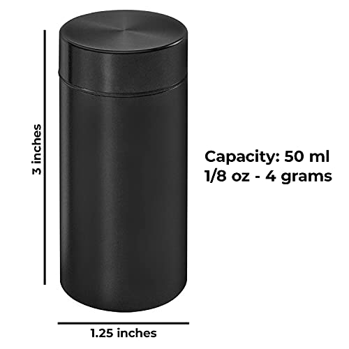 Vikrom Portable Airtight Aluminum Herb Storage Container Durable Waterproof Containers With Screw-Top Lid Lock Herb Spices Metal Accessories For Preserves & Secures Herbs #TOP1