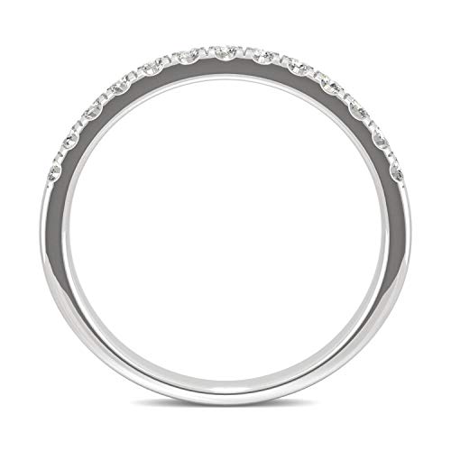 Charles & Colvard 14K White Gold Forever One 1.8mm Round Wedding Band, 0.29cttw DEW3