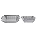 TAINO 2er Set Grillkorb aus Edelstahl Grillschale Gemüsekorb BBQ Set 30 x 30 cm und 22 x 22 cm