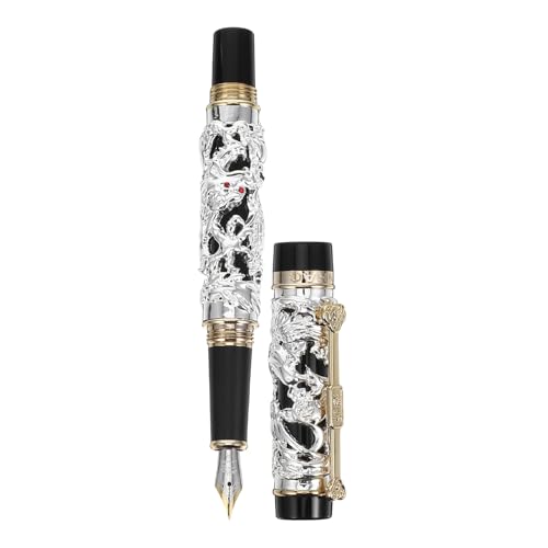 Stylo plume calligraphie gravé dragon phénix, cadeau idéal rétro