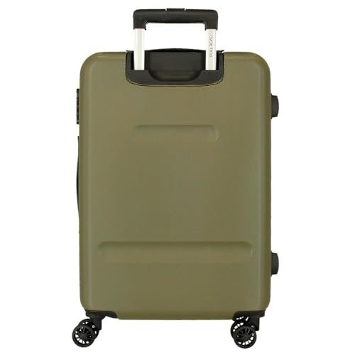 Flex Suitcase Medium Green 46x65x23cm Rigid 3.16kg Combination Lock Side ABS 3.17kg 56L, Green, One Size, Medium Suitcase, Green, One Size, Medium Suitcase3