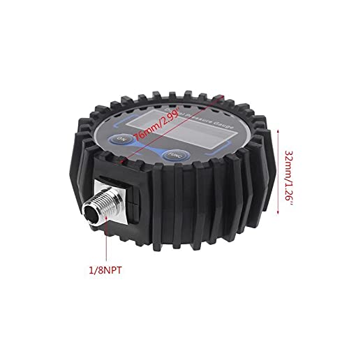 Manometro 0-200PSI Misuratore di Pressione dei Pneumatici Digitale Misuratore di Pressione dei Pneumatici PSI dell'Aria per Auto 1/8 NPT
