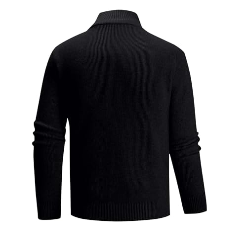 Cambkatl Mens 1/4 Zipper Stand Collar Sweaters Slim Fit Pullover Long Sleeve 2025 Fall Winter Warm Knitted Casual Jumper Tops4