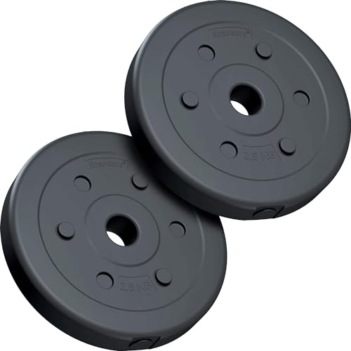 ScSPORTS® Hantelscheiben - Set, 5/10/15/20 kg, Ø 30/31mm, Zement,...