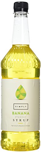 Simply Banana Syrup Vegan & Nut Free Flavoured Syrup for Coffee Cocktails & Baking (1 Litre)