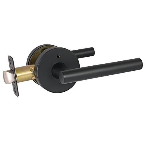 Image of Design House Eastport Privacy Door Lever, Matte Black