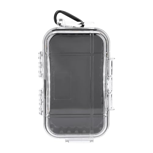 Dry Storage Case, 254 gram ABS Portable Multi Purpose Protective Micro Case Hard Airtight Survival Case for Outdoor Survival Camping (Transparent)