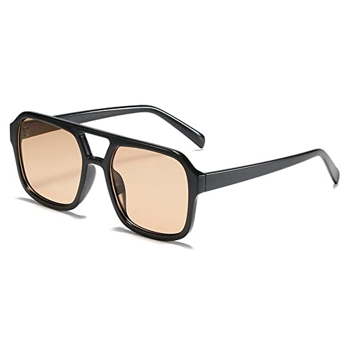 Beige Sunglasses Women Vintage Gradient Big Frame Sun Glasses Eyewear